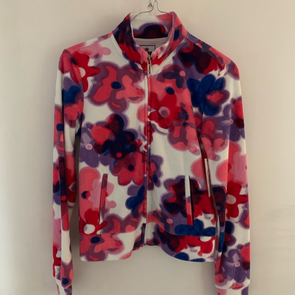 Juicy Couture woman’s track all over floral jacket size XS